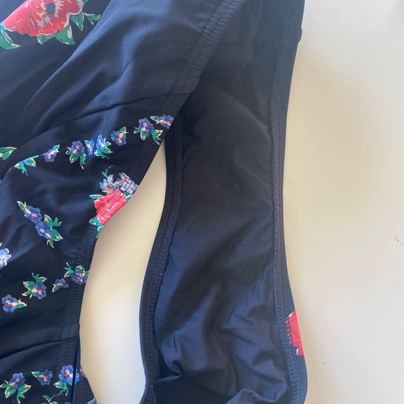 TORY BURCH Tea Rose Heirloom Stripe Floral Print One Piece Swimsuit - Picture 12 of 15